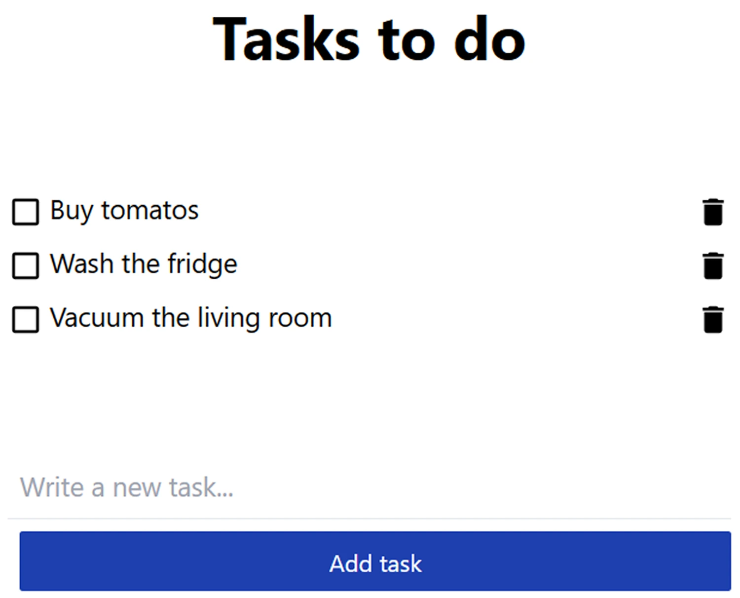 Picture of the todo project.